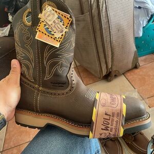 WOLF Dark Brown Men's Western Boots